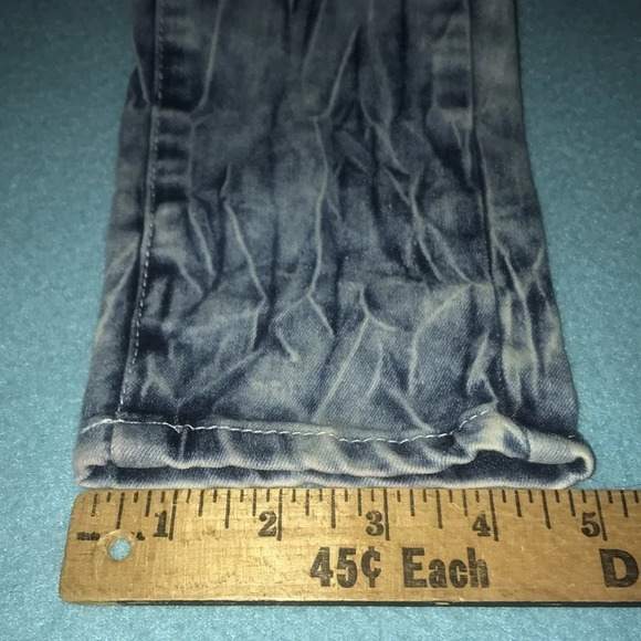 VIP high waisted distressed acid wash wrinkle look Y2K jeans size 5/6 - Picture 8 of 8